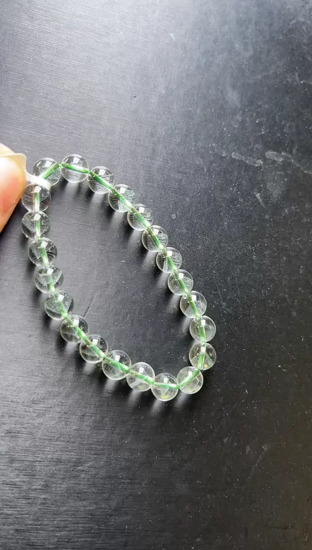 未镶嵌手串水晶翠幽灵金字塔手串8mm+ JP54766