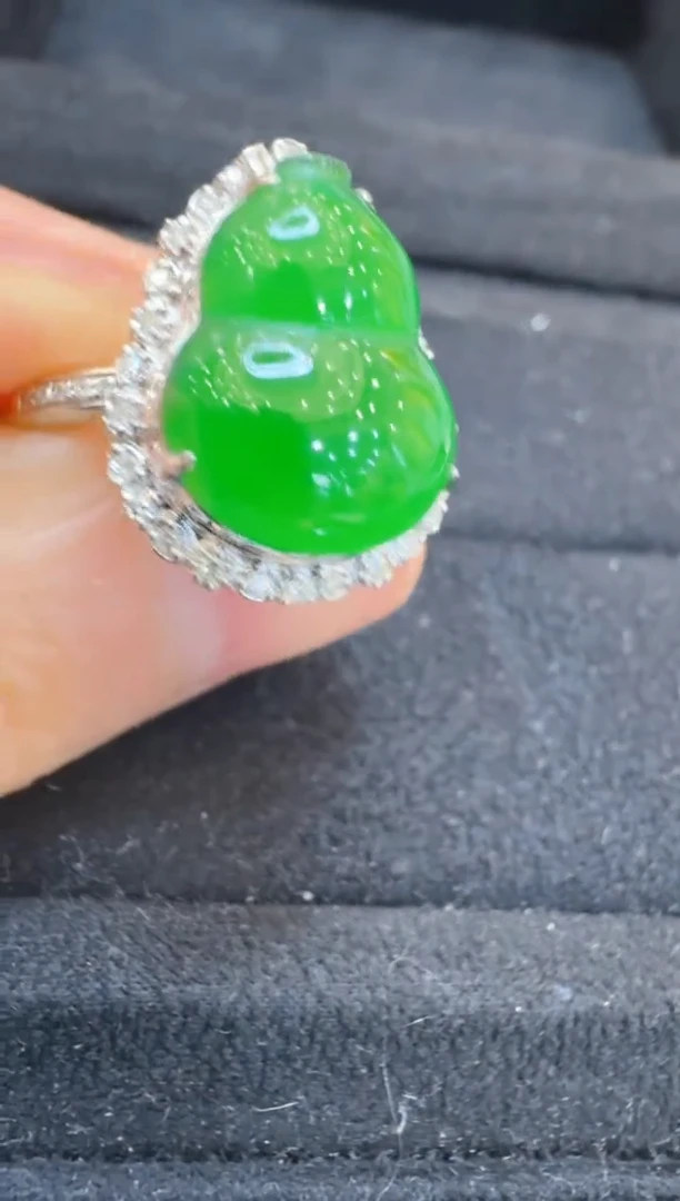 翡翠戒指18K金镶嵌多样性团购发一件