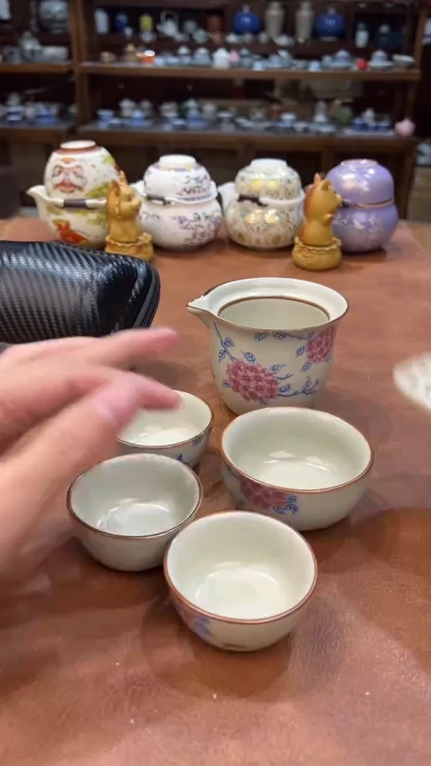 真的很便宜会开片的旅行茶具