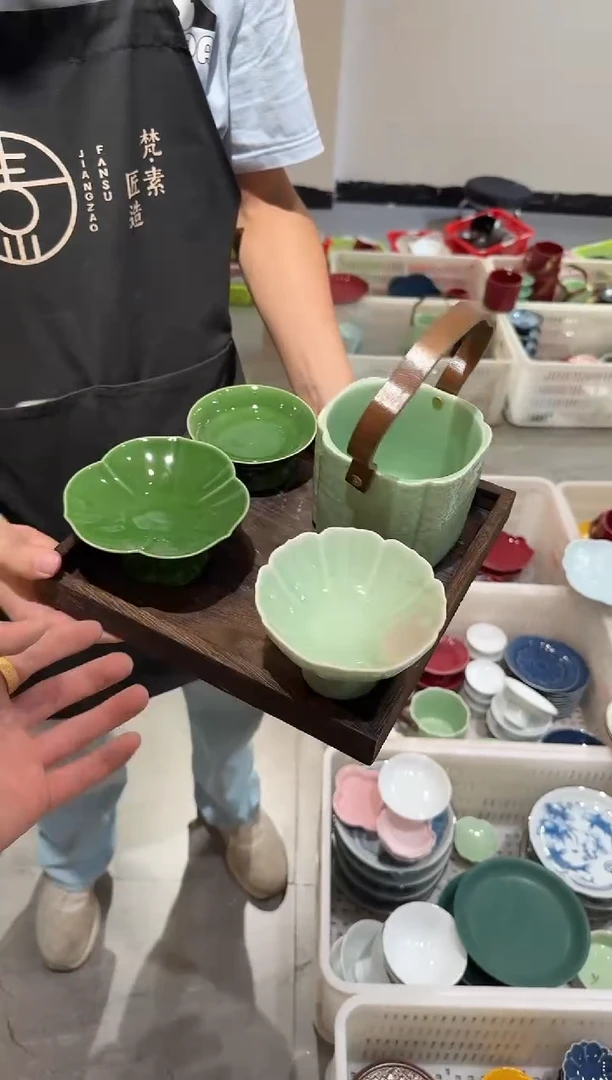 瓷片微瑕商品，介意勿拍②-托盘套组