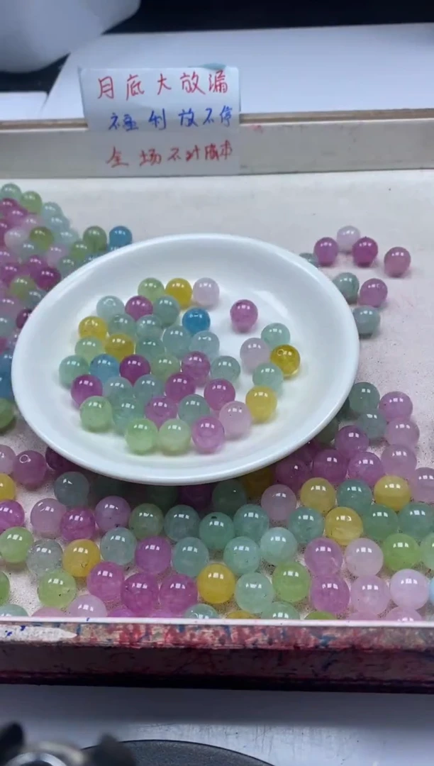 【闪购商品】碧玺颈饰未镶嵌w2509彩虹碧玺10mm*20颗