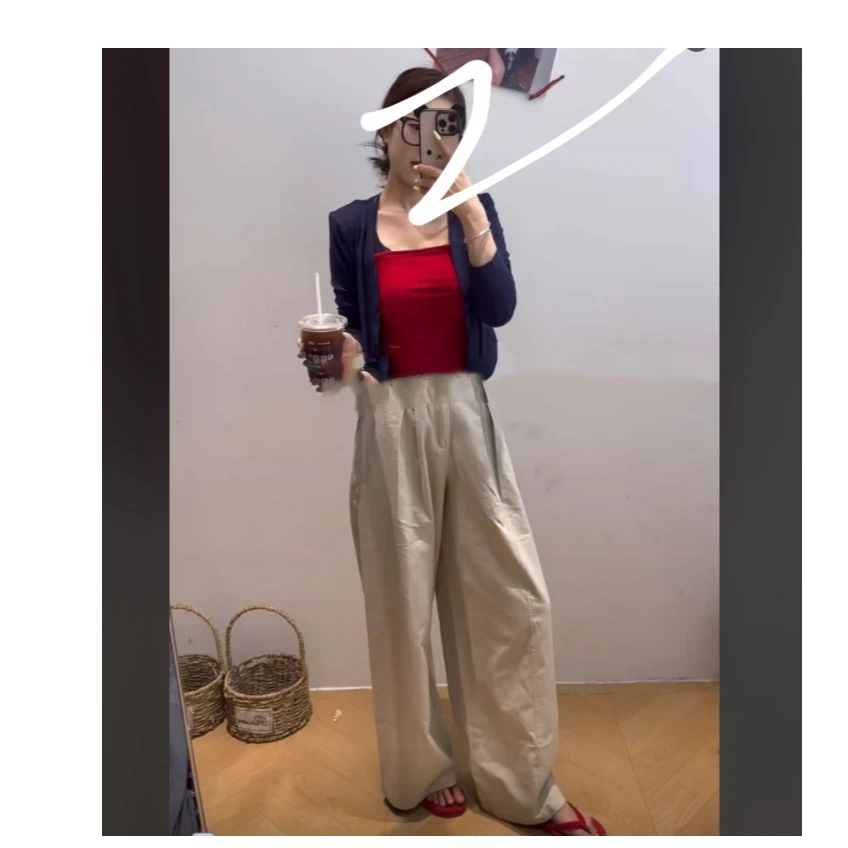 （柚子同款）GL夏装新款欧货女装西装阔腿裤裤