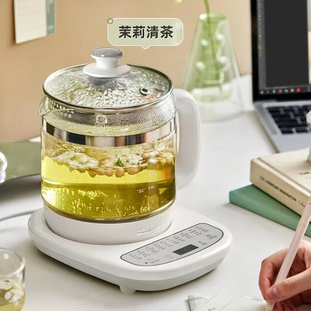 小熊养生壶家用烧水壶炖煮一体养生壶高硼硅大容量养生壶多功能