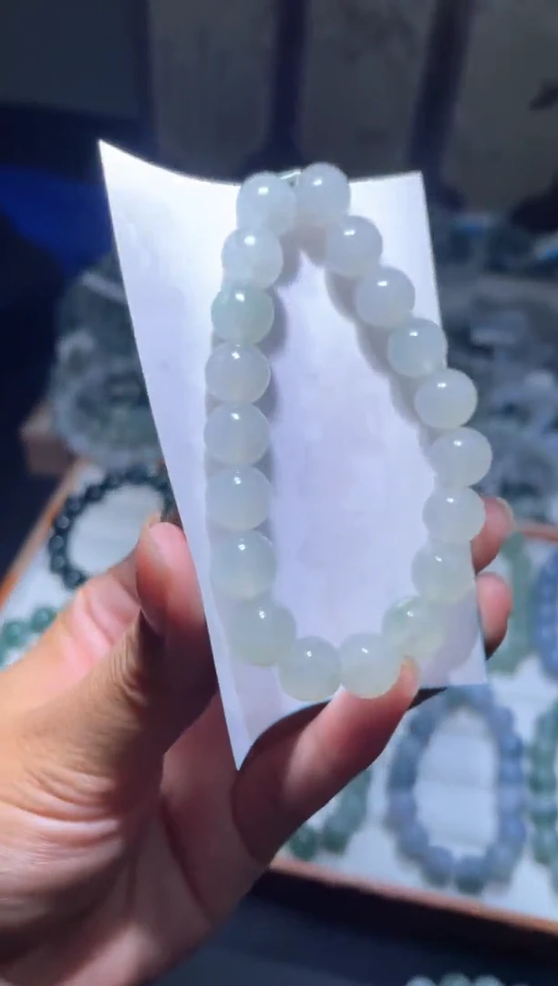 未镶嵌定制翡翠天然缅甸翡翠手串15