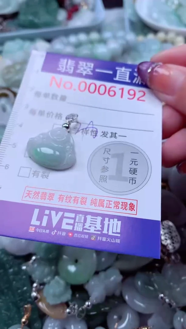 翡翠未镶嵌吊坠(不含链)6192