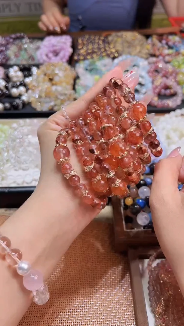 水晶手链未镶嵌胶花手串设计款