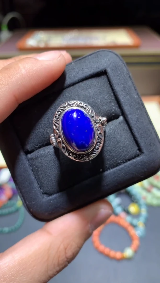 【闪购商品】青金石戒指未镶嵌H16【多样性发其一】