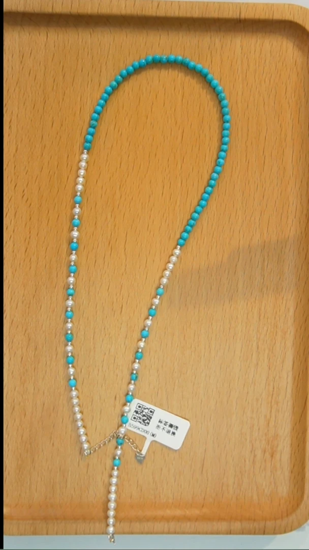 银S925镶嵌绿松石项链发货一件