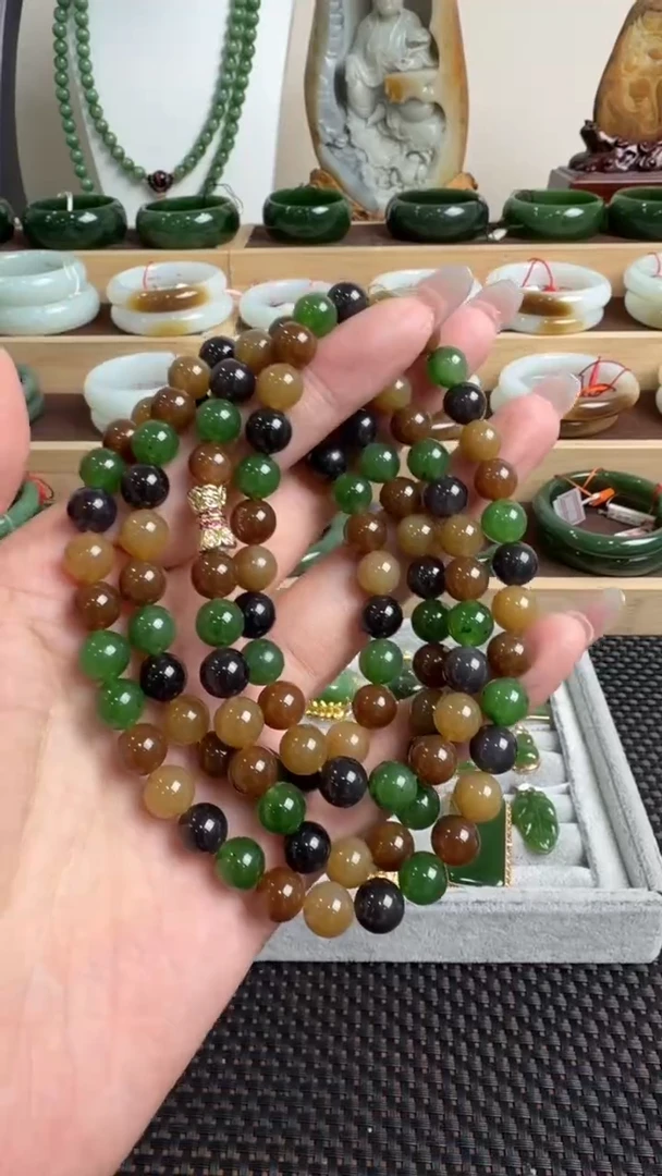 颈饰未镶嵌和田玉项链8mm