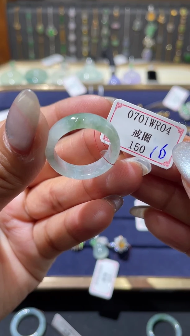 翡翠戒圈未镶嵌美***士0701WR04