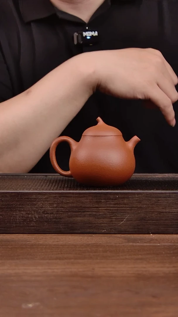 茶壶紫砂红清水茄瓜190cc（01424）