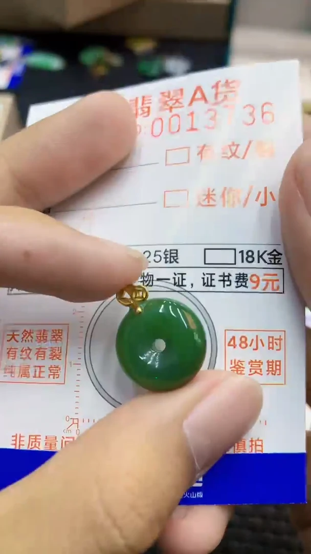 翡翠未镶嵌吊坠(不含链)1