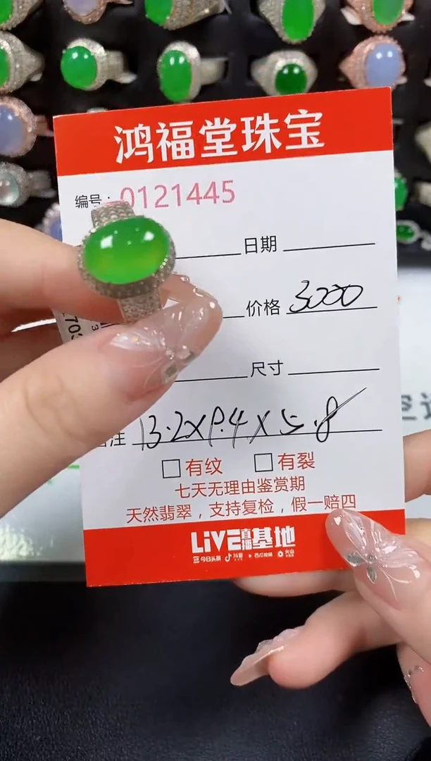 翡翠戒指未镶嵌1445