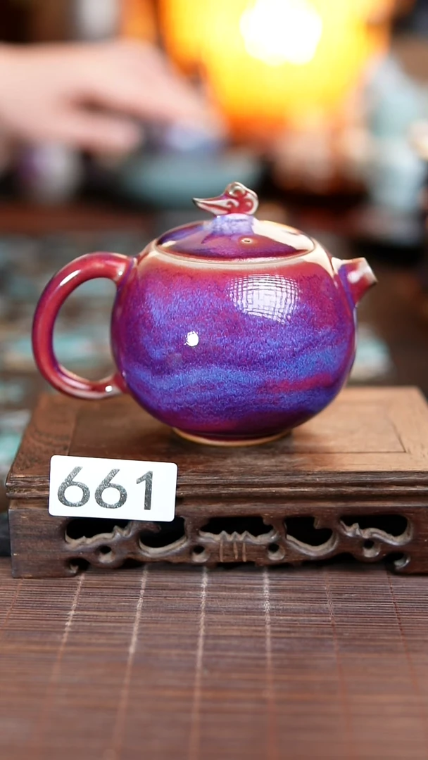 661 山河釉 龙蛋壶 钧瓷 带证书