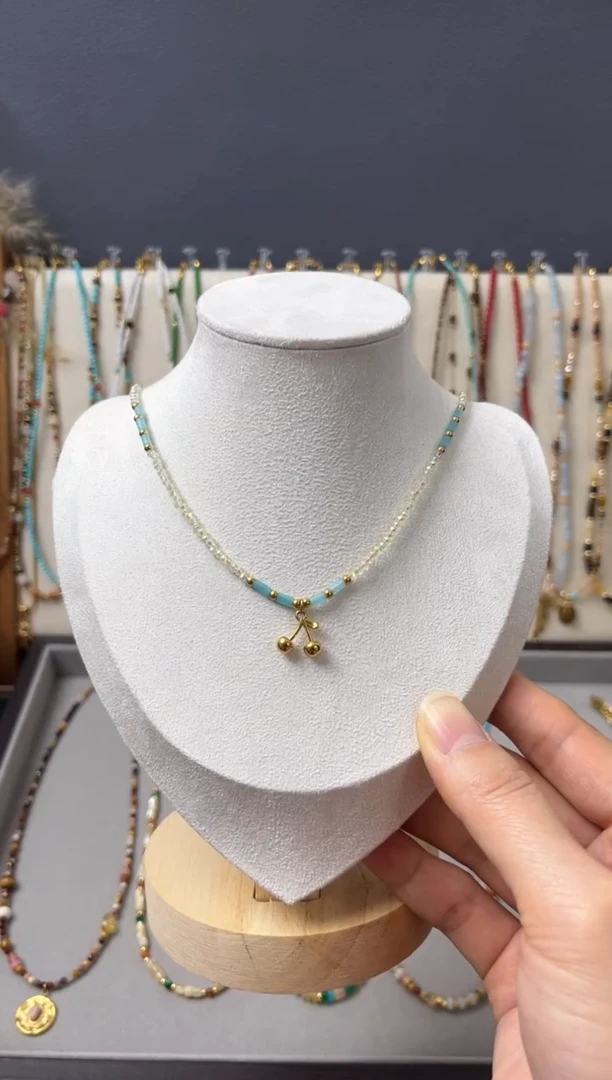 【闪购商品】石英质玉项链合金5号