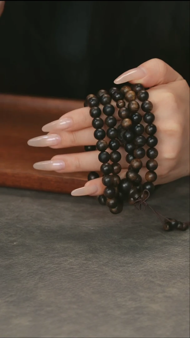 手串沉香毕业级富森红土樱子瘤疤王0.8*108颗