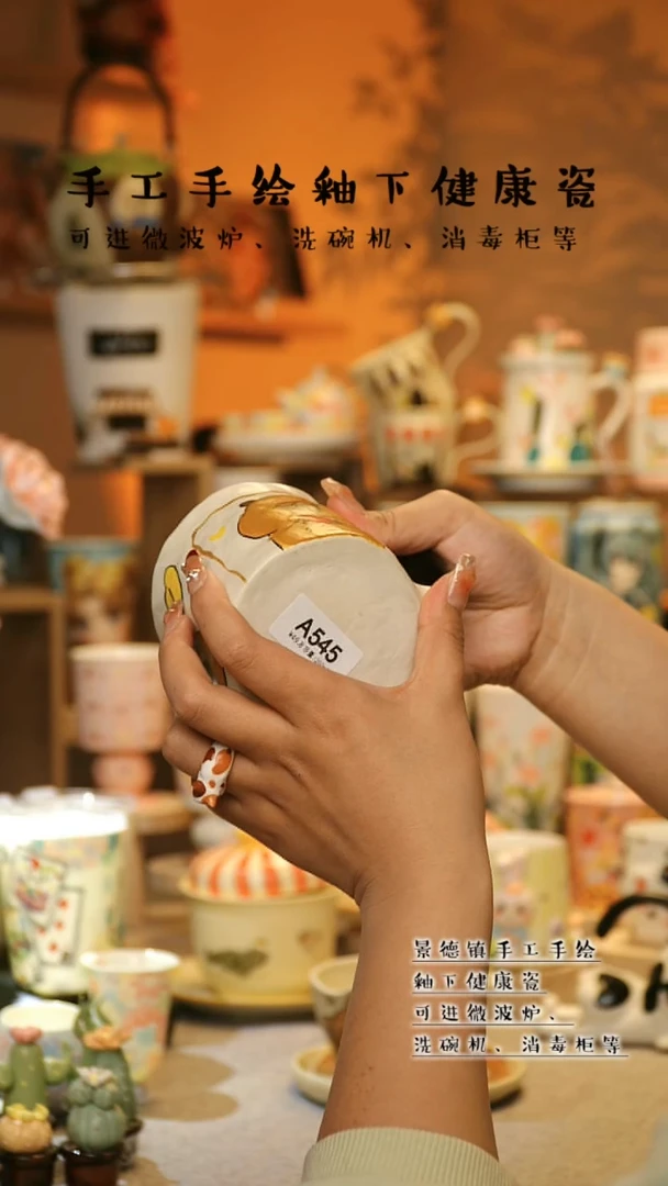 【闪购商品】杯陶瓷景德镇高温釉下彩&A545
