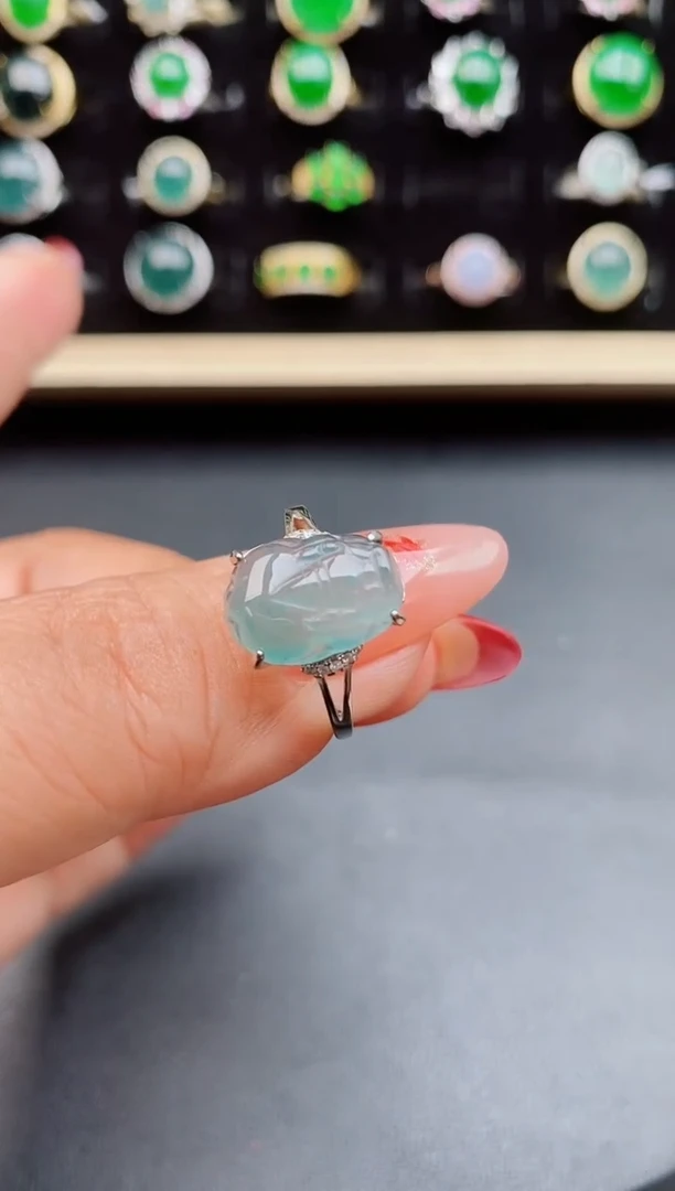 【闪购商品】翡翠戒指银S925镶嵌50805081