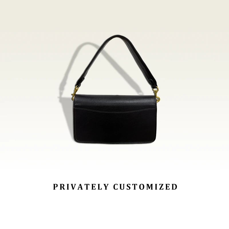 -高定百搭休闲潮流气质时尚单肩手提黑色女包小香风真皮女士斜跨