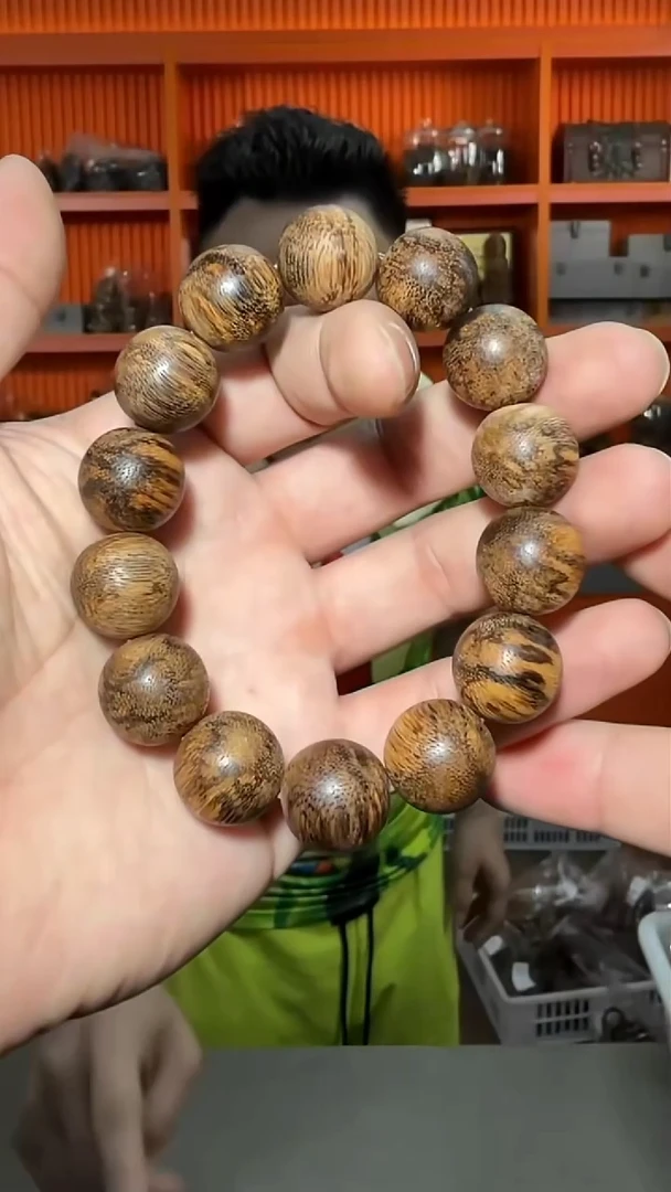 沉香手串74号单圈虎斑1.6多样性发一