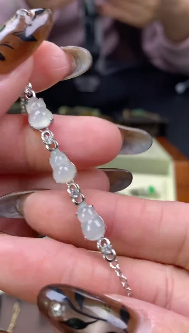 颈饰银S925镶嵌翡翠17042