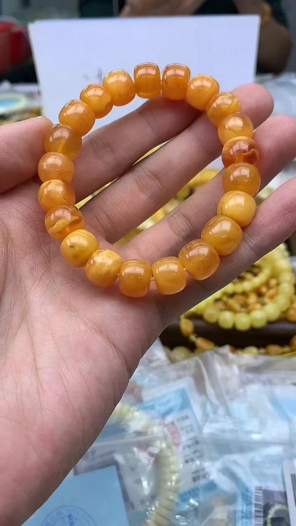 裸石蜜蜡未镶嵌手串12