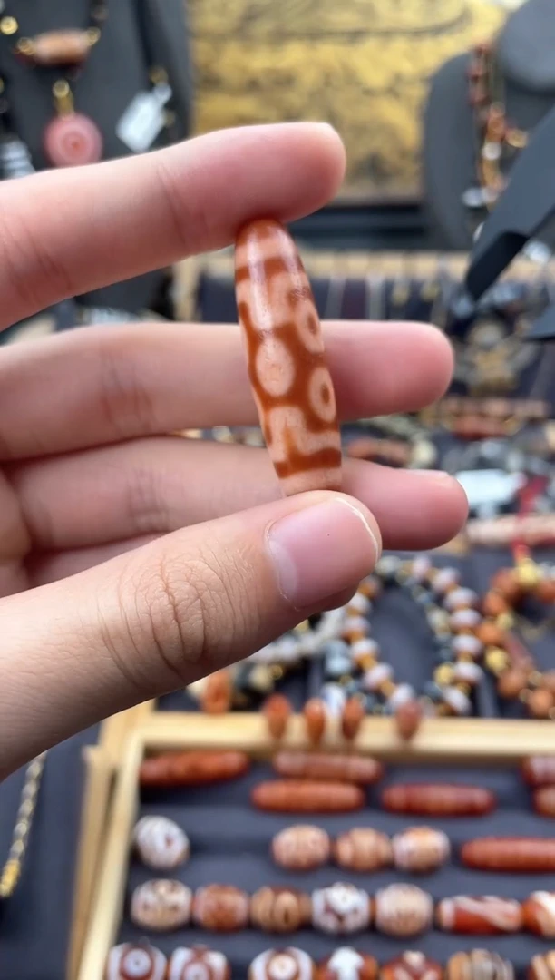 【闪购商品】玛瑙/玉髓颈饰未镶嵌美泓橘皮七眼单珠