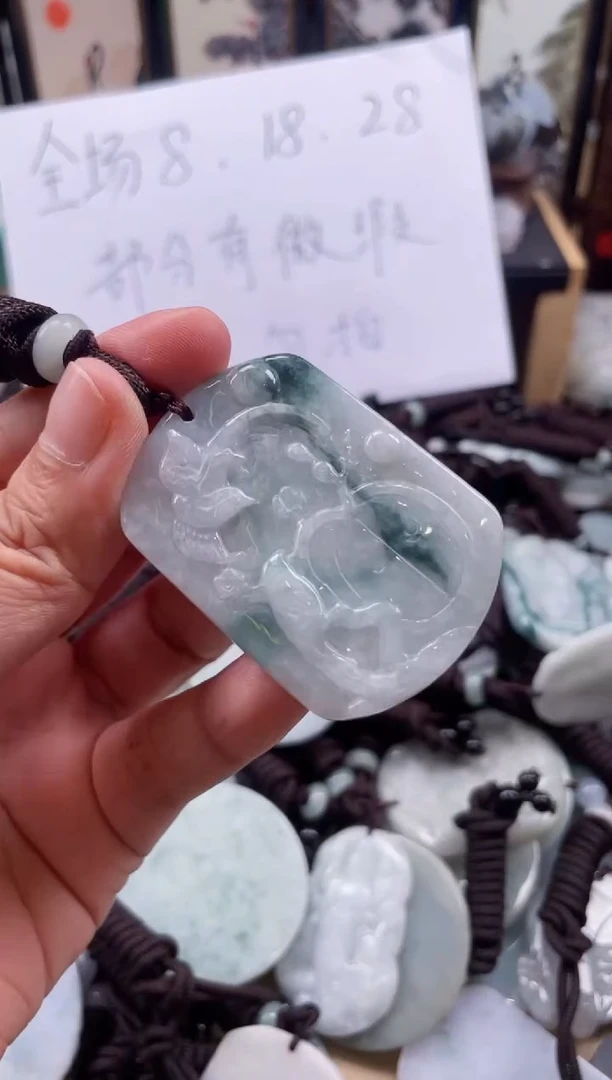 【闪购商品】翡翠颈饰未镶嵌天然缅甸A货翡翠有瑕疵271