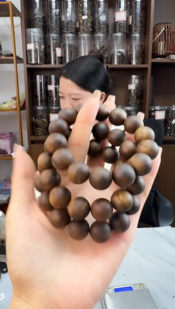 沉香手串1.6保21克紫棋圆珠单圈多样性发一