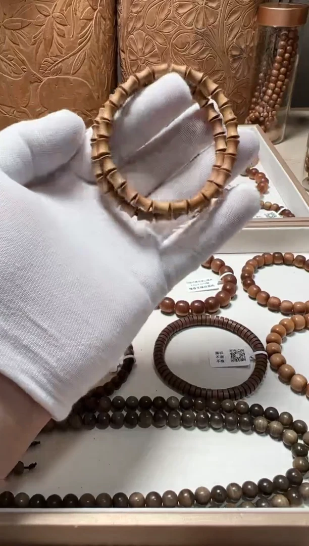 檀香木手串/手链瑕疵竹节6x8单圈老山檀香