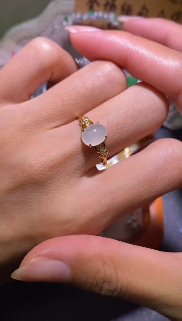 银S925镶嵌戒指翡翠003