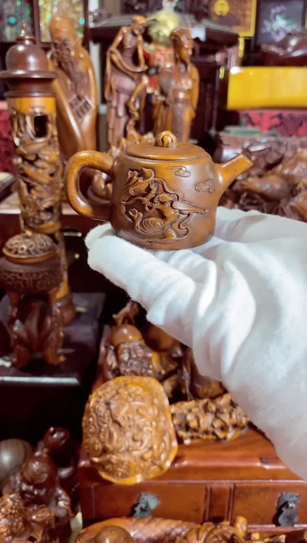 小叶黄杨小件敦煌飞天壶