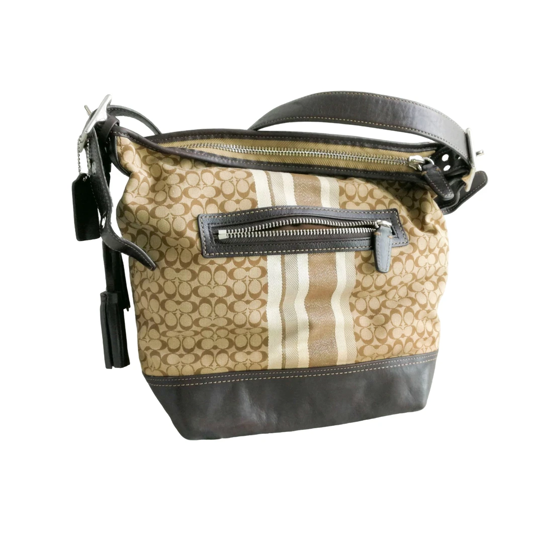 95新  coach 布面手提包  d052511