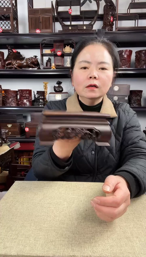 木灵芝正方老李红木工艺品