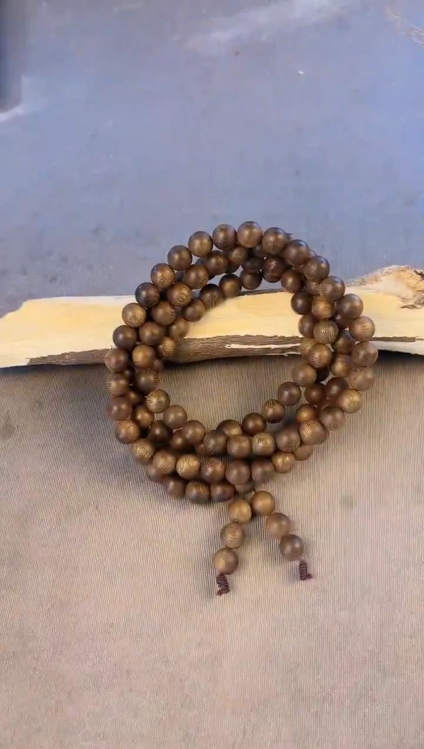 沉香沉香碎屑芽庄白奇08圆珠多圈沉48克+多样性发一