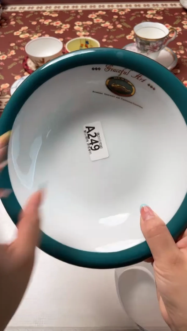 瓷片叶***耶瓷器瓷器A249