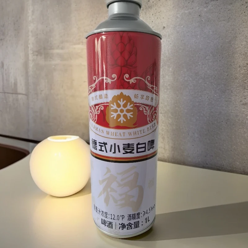 华润雪花产1L德式小麦白啤精酿浓郁原浆精酿发酵畅饮风味啤酒