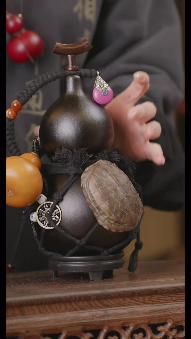 【闪购商品】204号精品天然大漆工艺防渗内胆酒葫芦~