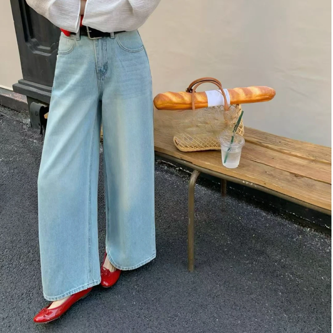 【香姐推荐】【6300】春季时尚新款撞色皮带九分直筒裤后口袋机绣设计