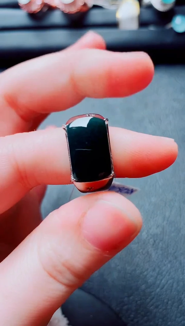 银S925镶嵌戒指翡翠11111