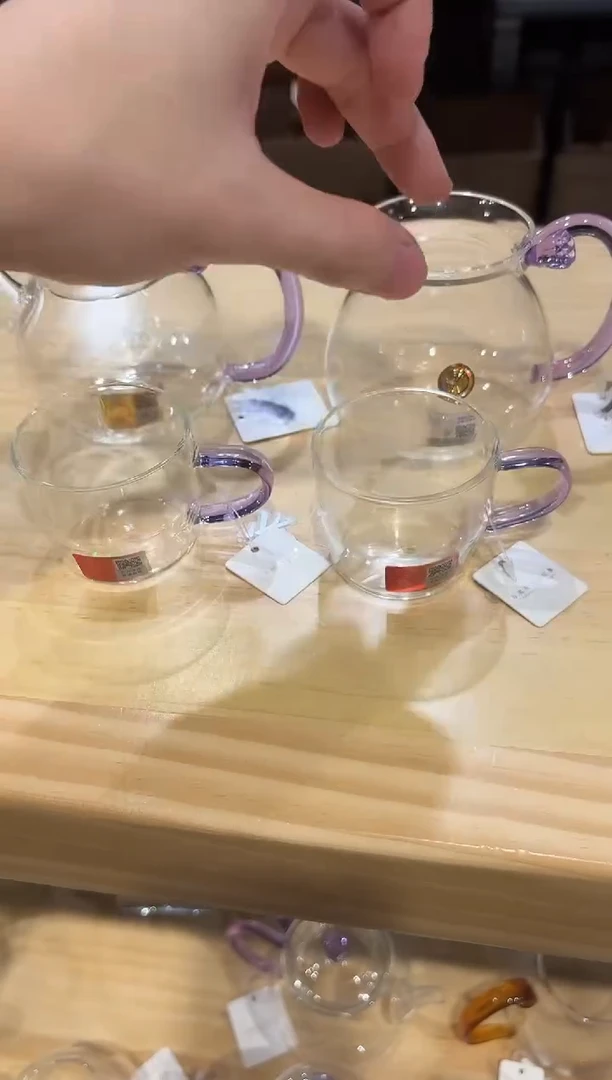 禾器-清莲壶-浅紫色+禾器浮莲浅紫+清禾杯浅紫x2