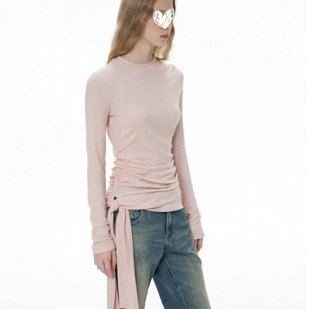 显瘦长袖运动时尚休闲宽松圆领高腰直筒百搭女士夏季春夏纯色