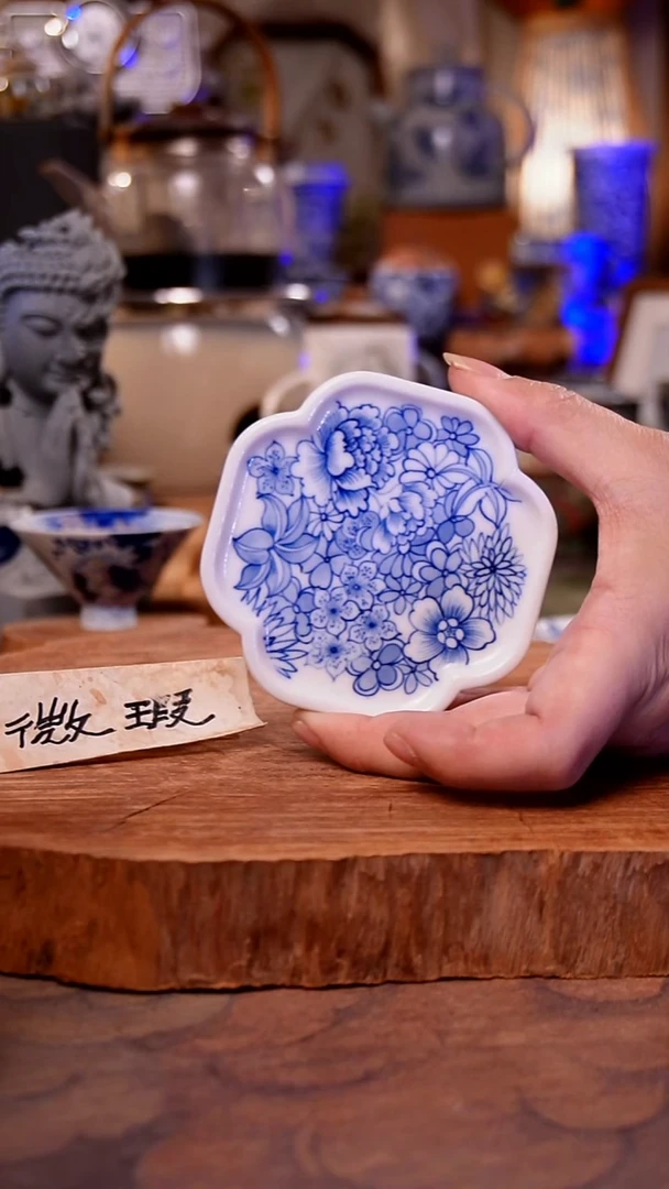 摆件陶万花手工手绘手工手绘