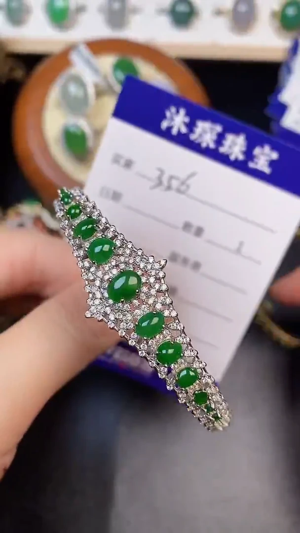 银S925镶嵌戒指翡翠3560