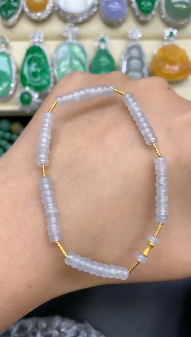 18K金镶嵌手链翡翠22-中国好珍宝