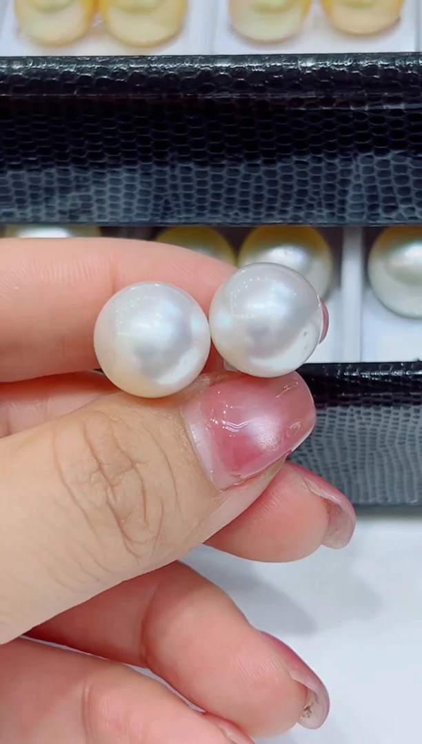 未镶嵌项链海水珍珠澳白13-14不退换总3500