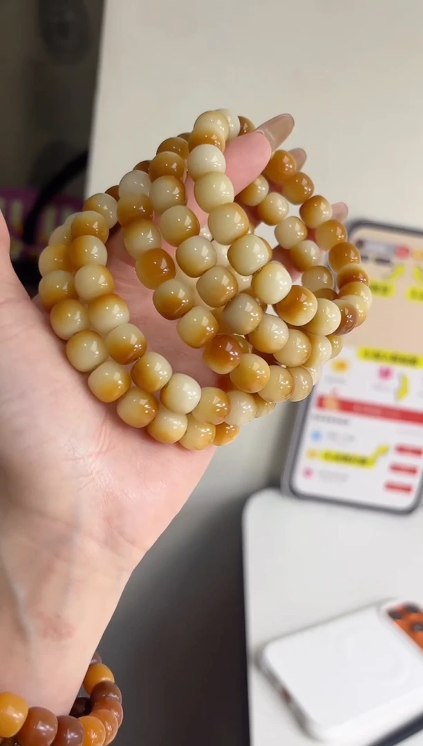 手串菩提根/象牙果烤蜜薯玉化桶珠10*11mm手串
