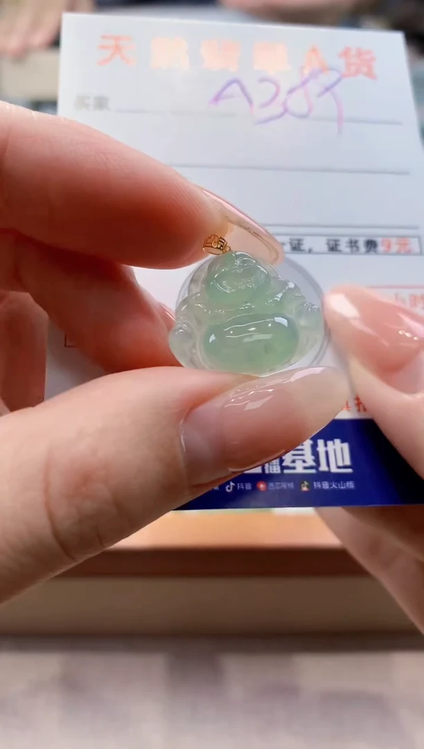 颈饰未镶嵌翡翠 天然翡翠挂件