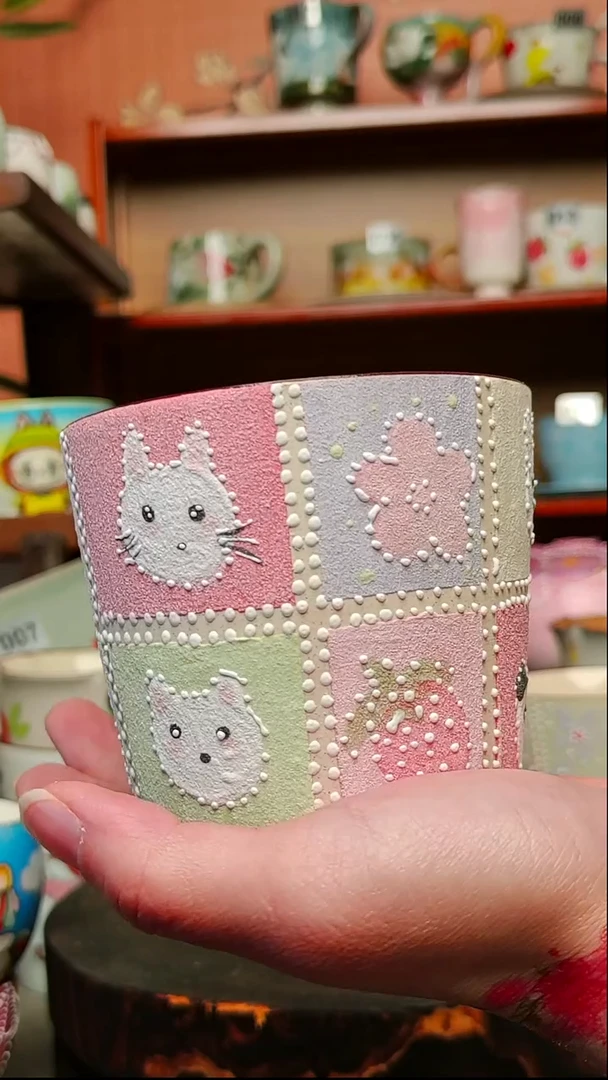 摆件陶泸****店景德镇手绘创意陶瓷有瑕