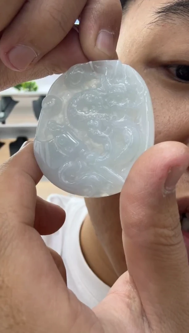 颈饰未镶嵌翡翠天然翡翠A货孤品一件